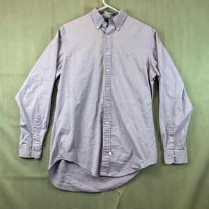 Polo Ralph Lauren Lilac Purple Oxford Long Sleeve Button Down Shirt Size Large